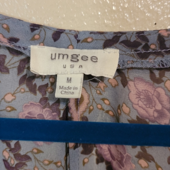 Umgee long boho duster kimono flowy style bell sleeve cardigan size Medium - Picture 8 of 16